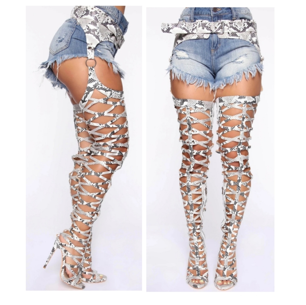 High heel chaps style stilettos